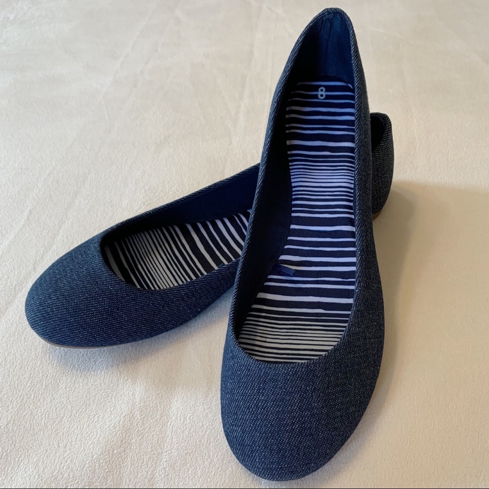 denim flats